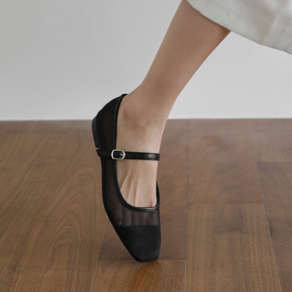 Maniel Mesh Maryjane Flats (1cm)
