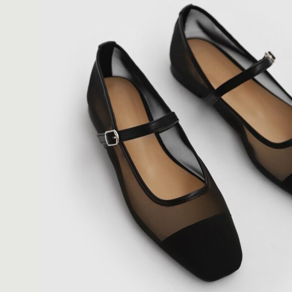 Maniel Mesh Maryjane Flats (1cm)
