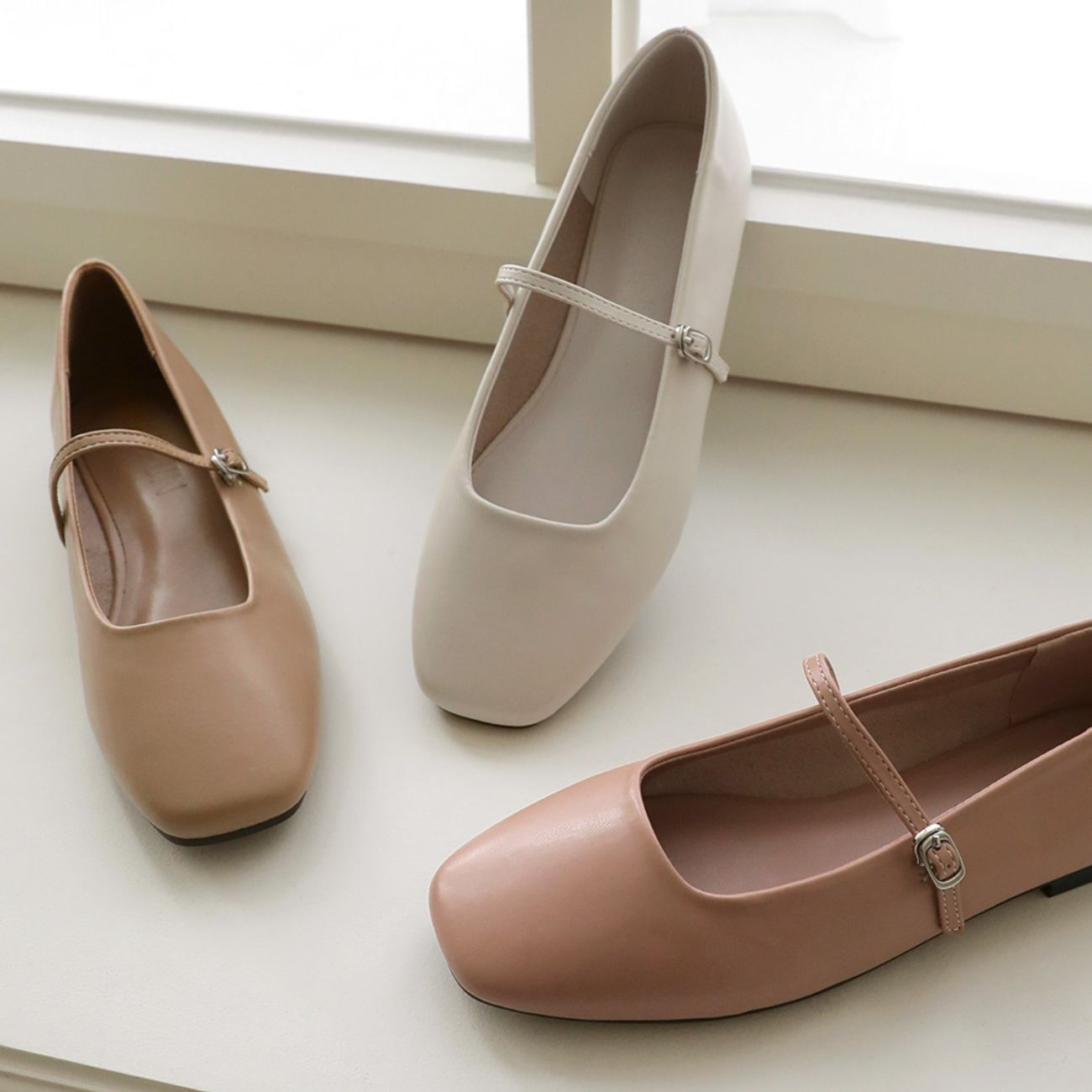 Nhibre Maryjane Flats (1cm)