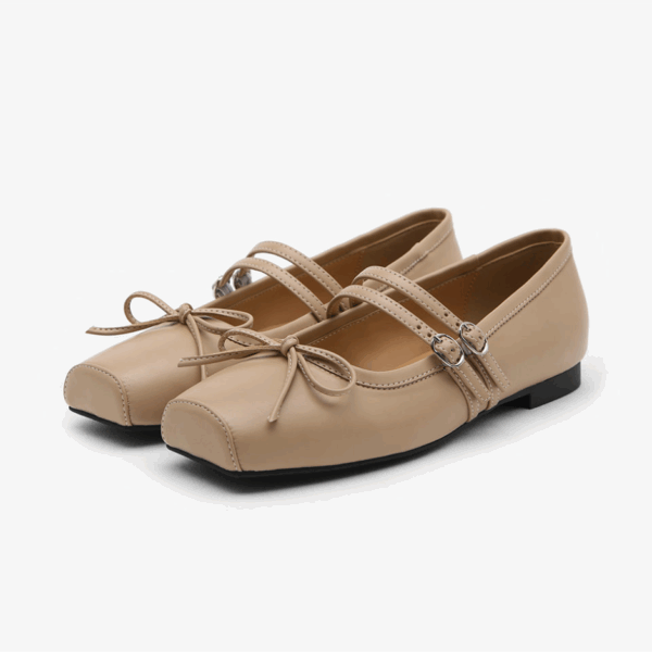 Morie Ribbon Mary Jane Flats (1cm)