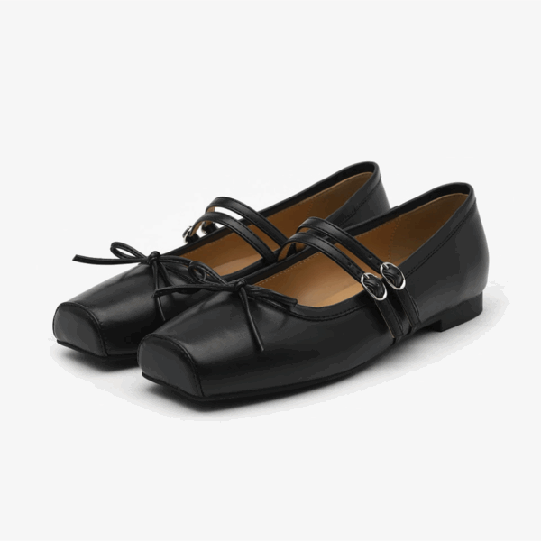 Morie Ribbon Mary Jane Flats (1cm)