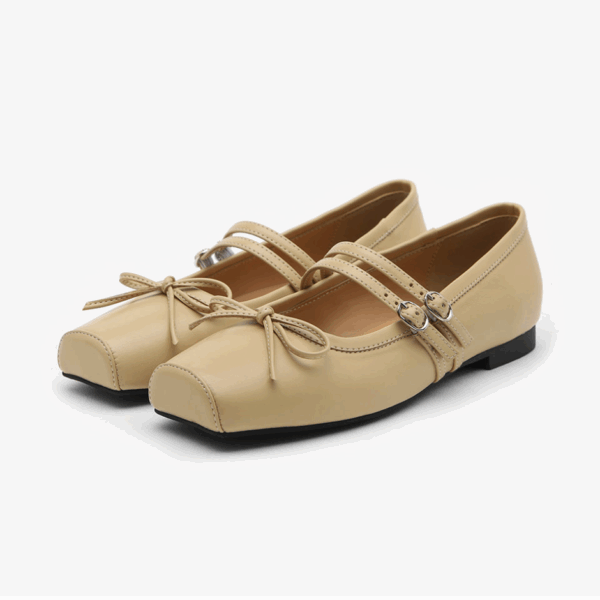 Morie Ribbon Mary Jane Flats (1cm)