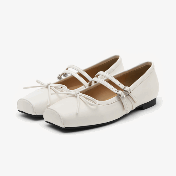 Morie Ribbon Mary Jane Flats (1cm)