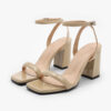 Shoeplin Enamel High Heels Sandals (5cm)