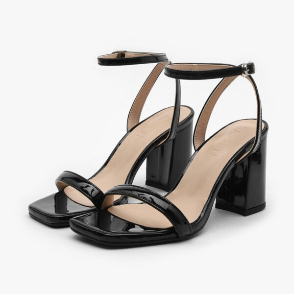 Shoeplin Enamel High Heels Sandals (5cm)